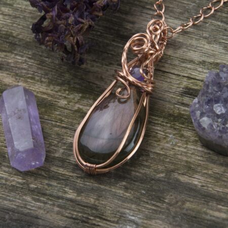 collana Labradorite viola e Ametista