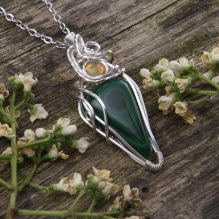collana Malachite e Opale