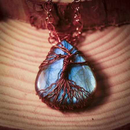 Collana albero della vita in Labradorite