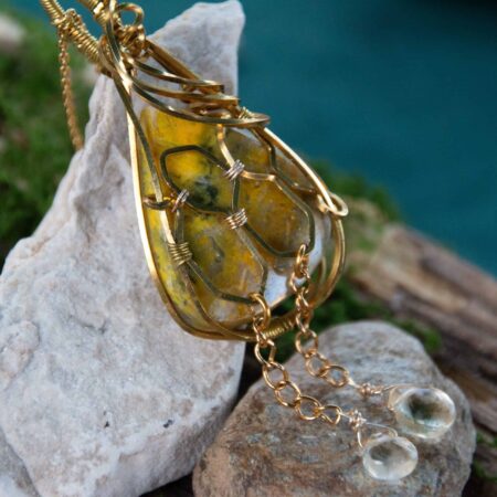 collana Diaspo bumblebee e Quarzo citrino