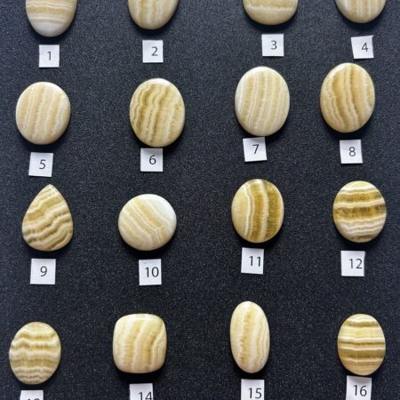 Calcite Gialla – Cabochon singoli (#1–#16)