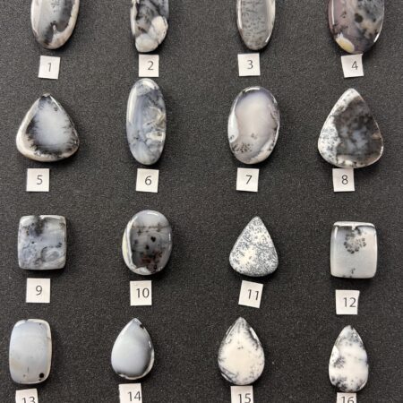 Agata Dendritica – Cabochon singoli (#1–#16)