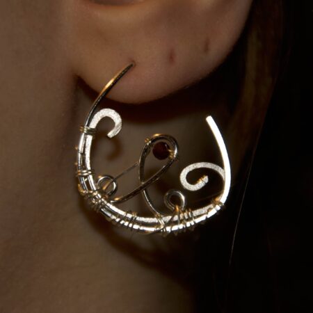 orecchini granato rosso