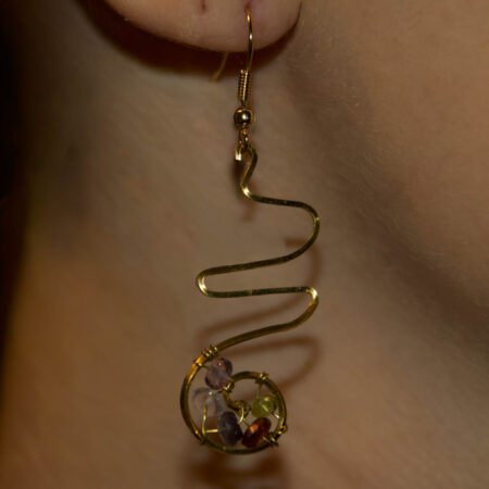 Orecchini Multigemma – Ametista, Tanzanite, Peridoto e Granato