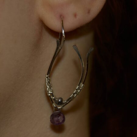 Orecchini in Ametista – Design Argento Wire Art