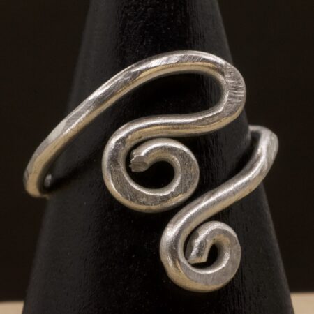 Anello doppia spirale in alluminio | regolabile e anallergico