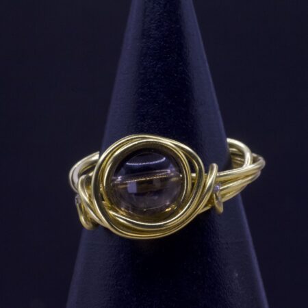 Anello in quarzo fumé