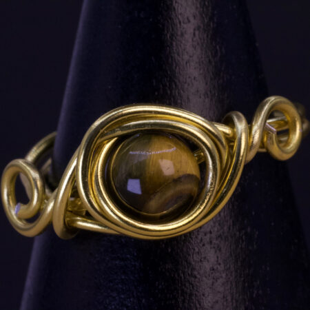 Anello in occhio di tigre