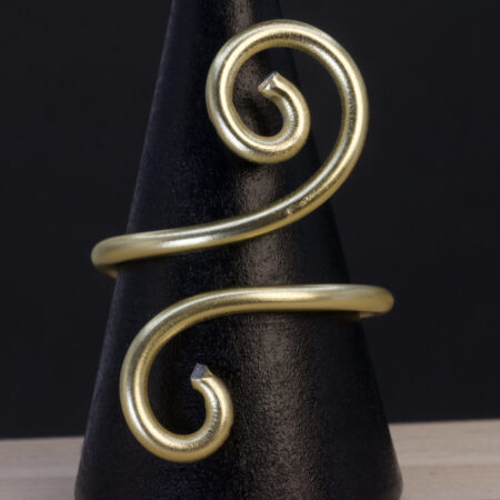 Anello a spirale dorata | linea essenziale