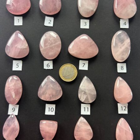 Quarzo Rosa – Cabochon singoli (#1–#16)