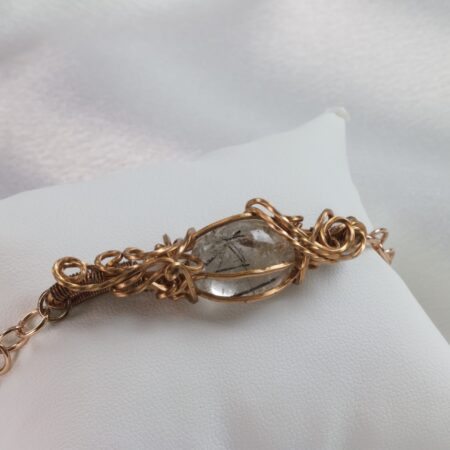 Bracciale in quarzo tormalinato