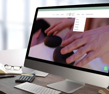 Homepage del sito Centromind su monitor desktop