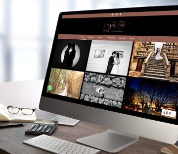 ito web per fotografi con design total black e gallery ottimizzate